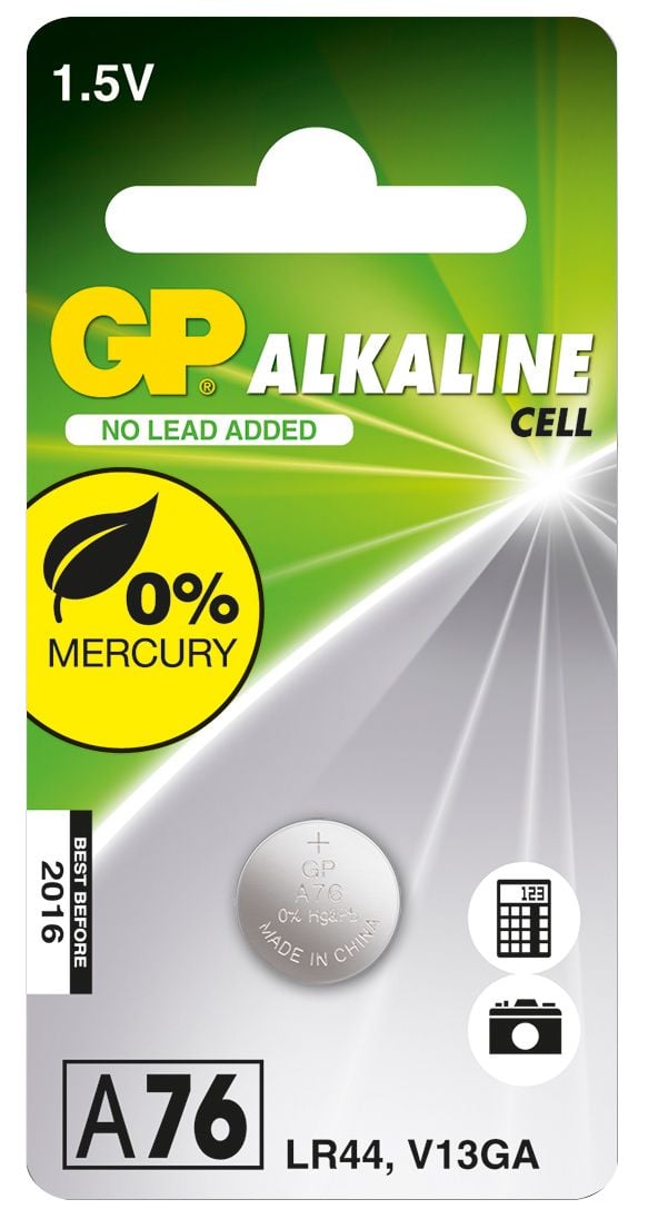 Blister 1 Batteria a bottone A76 LR44 - Immagine 1