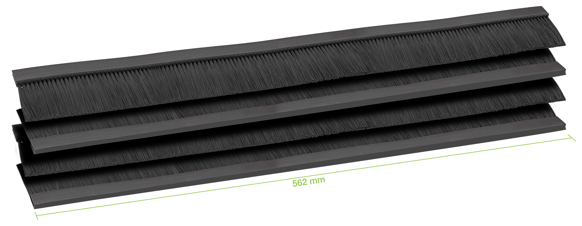 Quattro Spazzole Ingresso Cavi per Armadio Rack 562 mm - Immagine 1