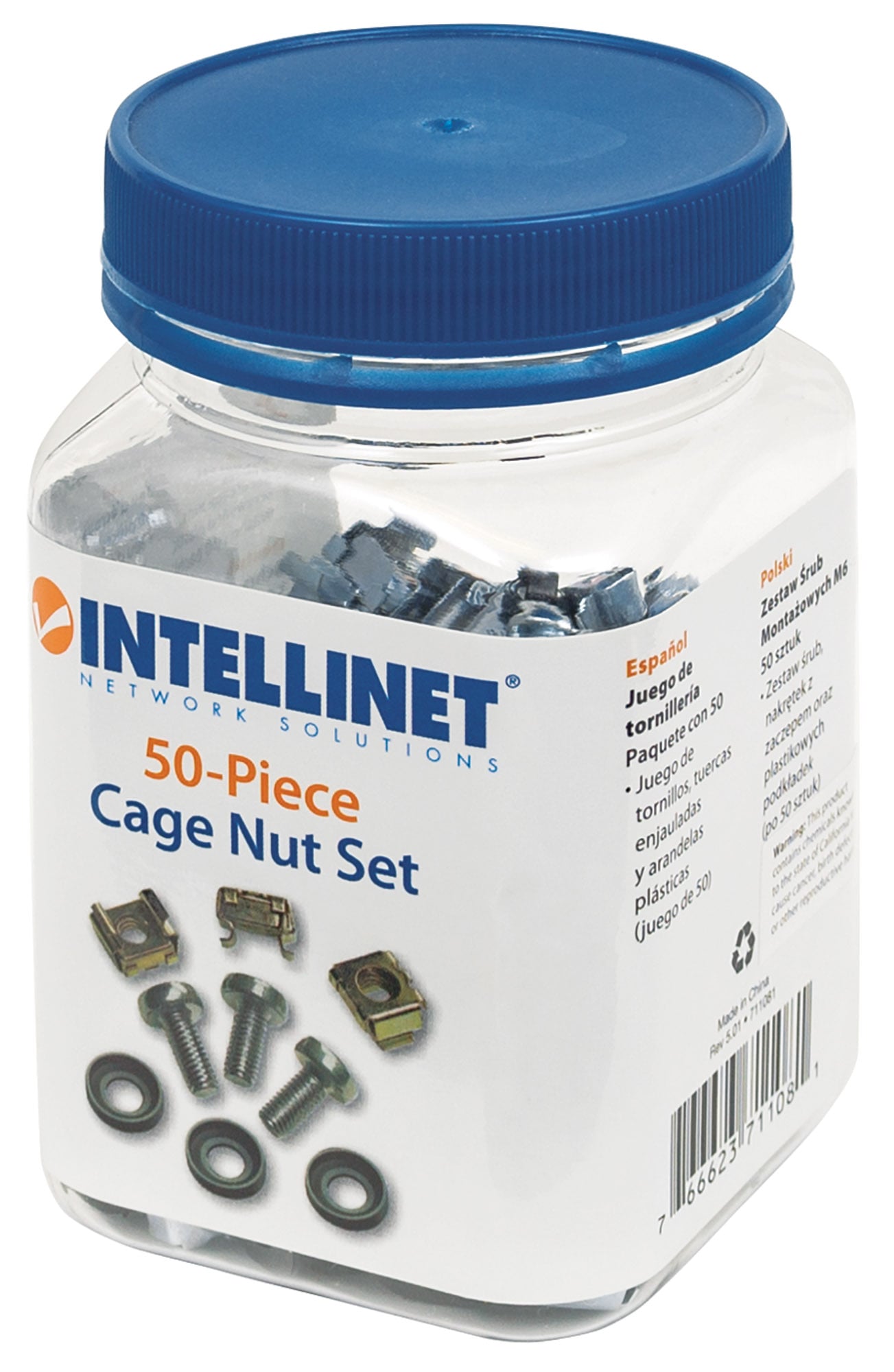 Kit Set 50 Viti 50 Dadi e 50 Rondelle per Montaggio Rack Silver - Immagine 1