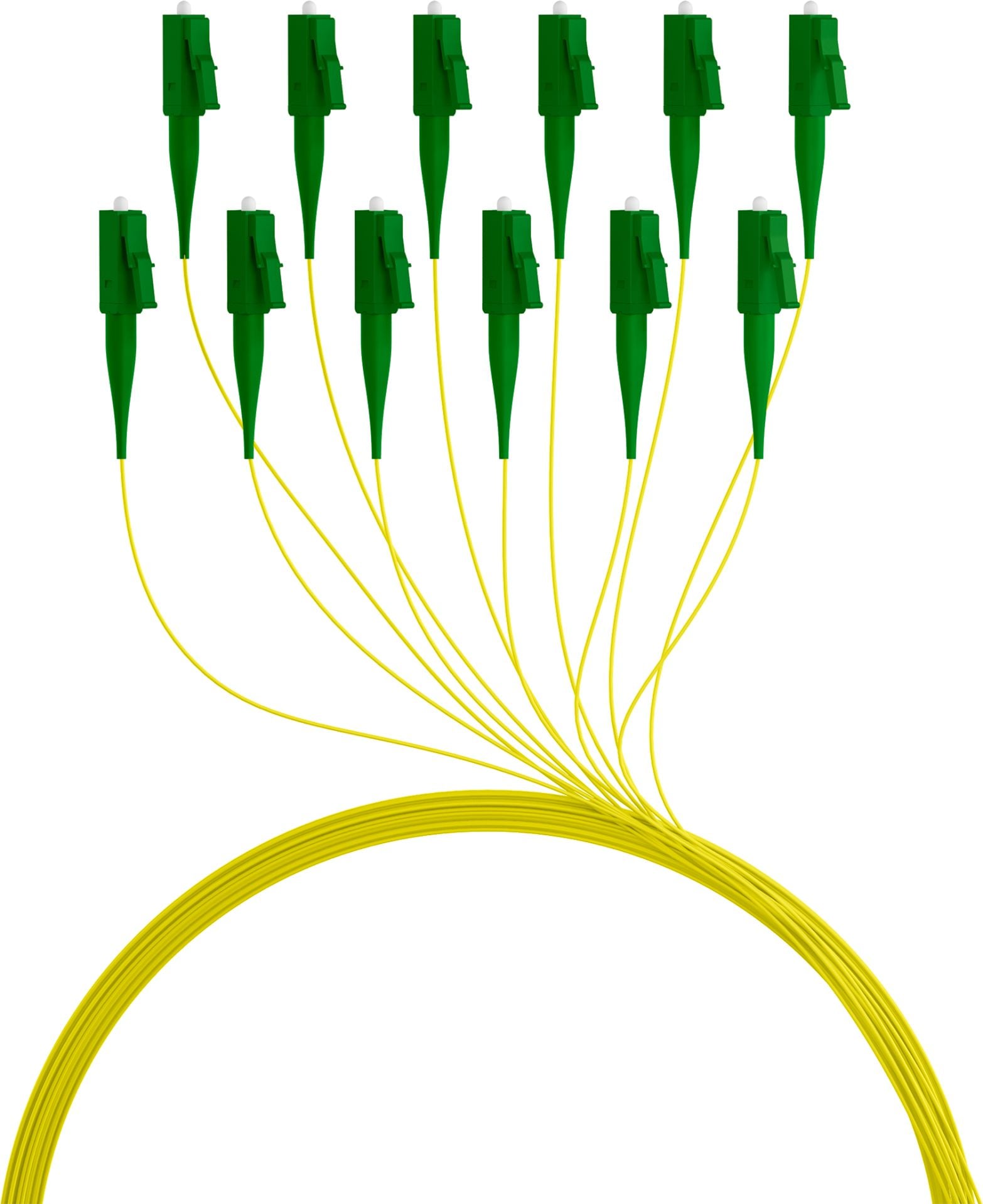 Pigtail Fibra Ottica Monomodale OS2 LC/APC G652D 2m Giallo - Immagine 1