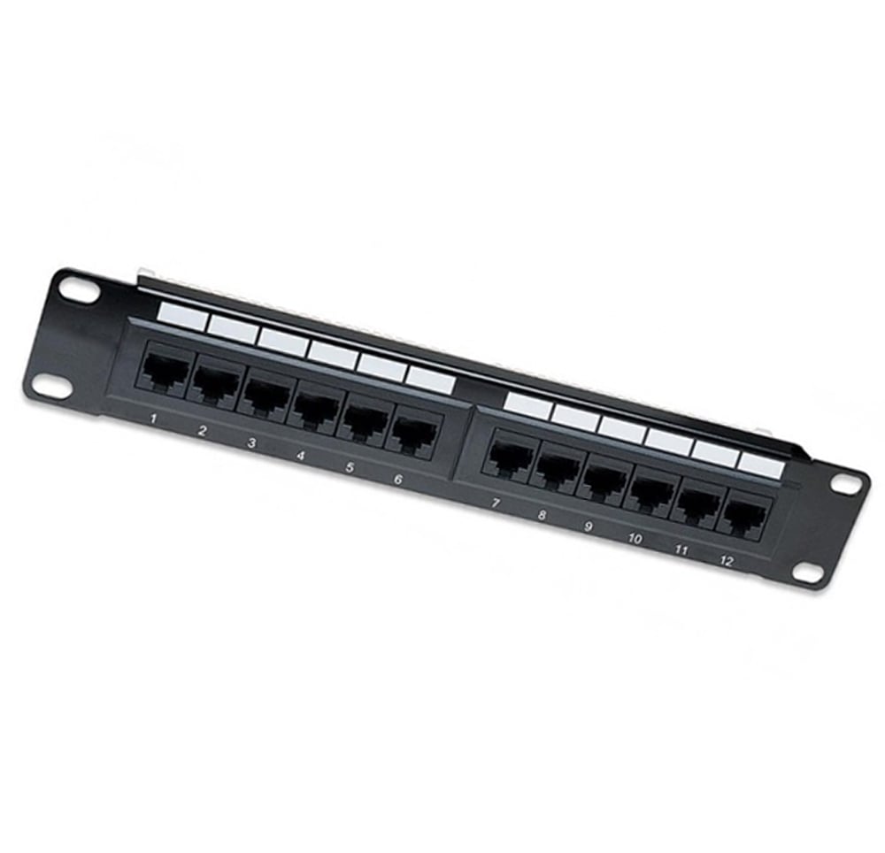 Pannello Patch per rack 10'' 12p UTP Cat.6A - Immagine 1