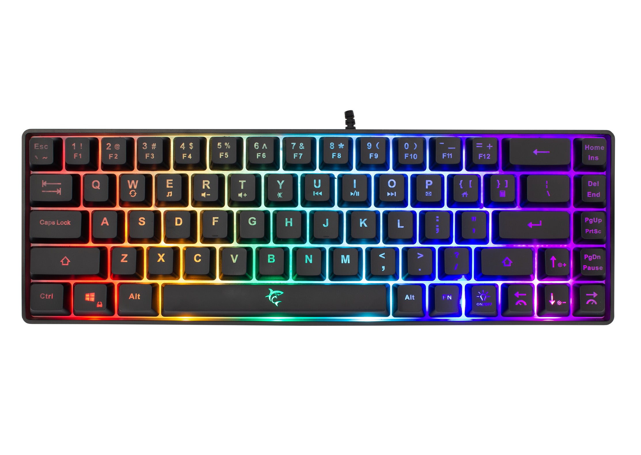 Tastiera Gaming USB 68 Tasti con Retroilluminazione LED RGB Nero - Immagine 1