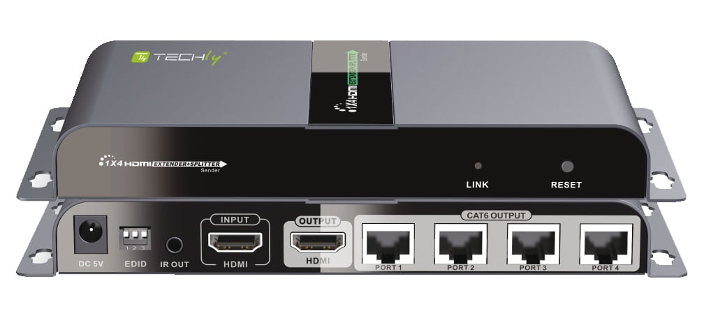 Extender Splitter HDMI 1x4 PoE con IR su Cavo Cat.6 fino 40m - Immagine 1