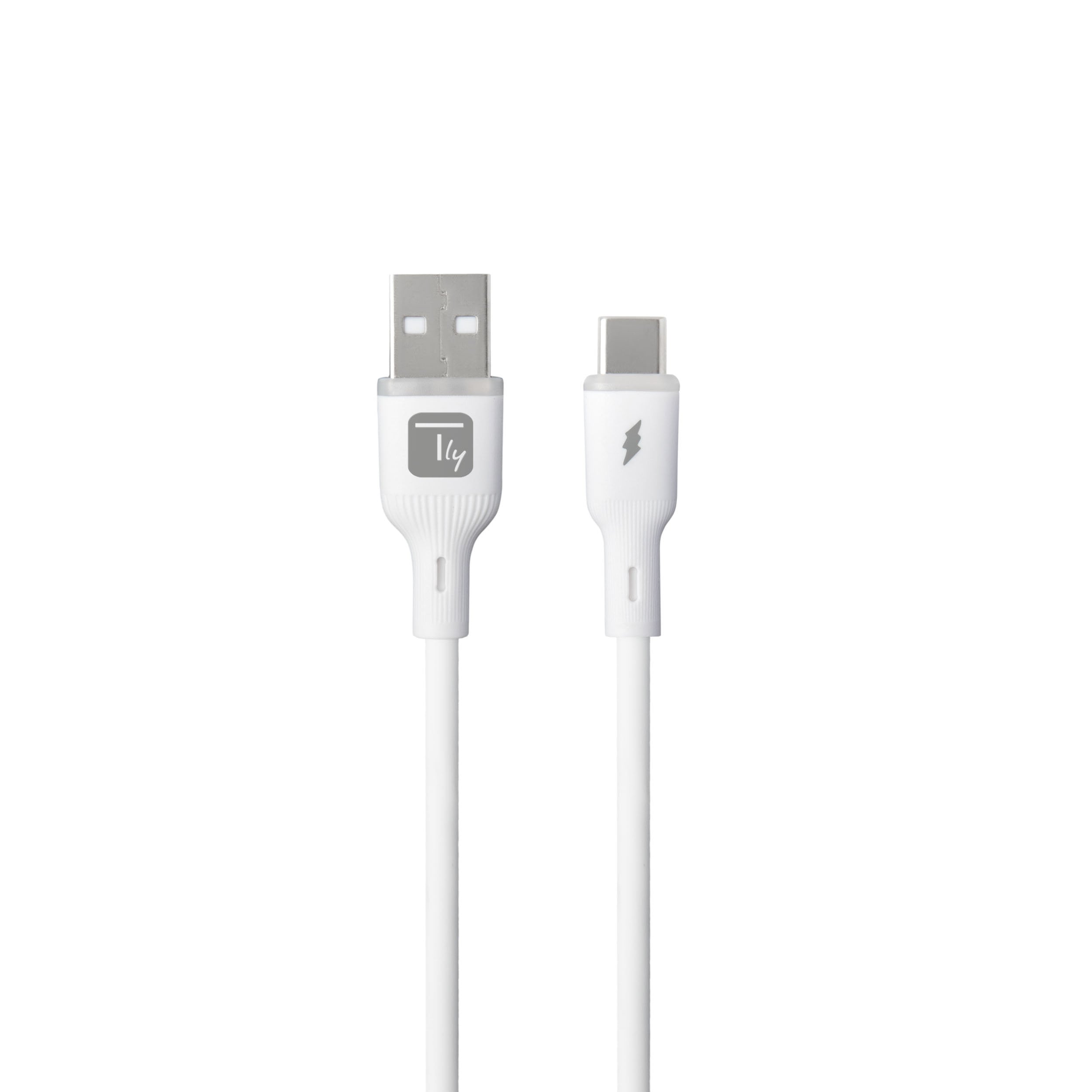 Cavo USB-C™ Maschio / USB A Maschio 2.0 2.4A 1,5 m Silicone con Led, Bianco - Immagine 1