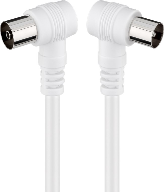 Cavo Antenna TV M/F 2,5 mt  angolato 90° - Immagine 1