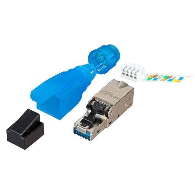 Plug Cat.6A RJ45 Tooless Schermato con Copriconnettore - Immagine 1