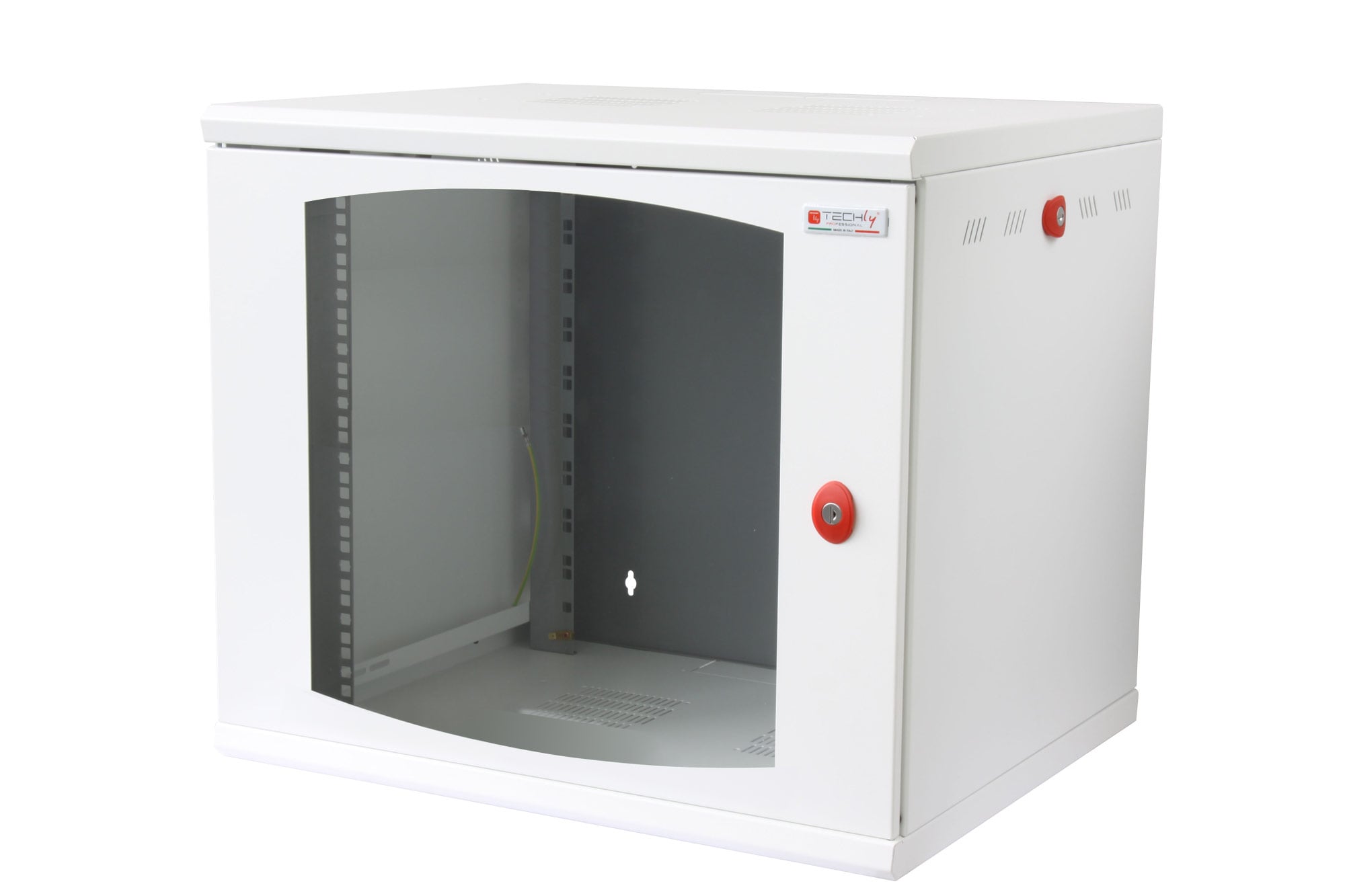 Armadio Rack 19'' a muro 10 unità sezione unica prof. 500mm Bianco - Immagine 1