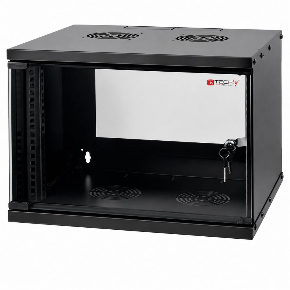 Armadio Rack 19'' a Muro 6U prof. 320 Nero Assemblato