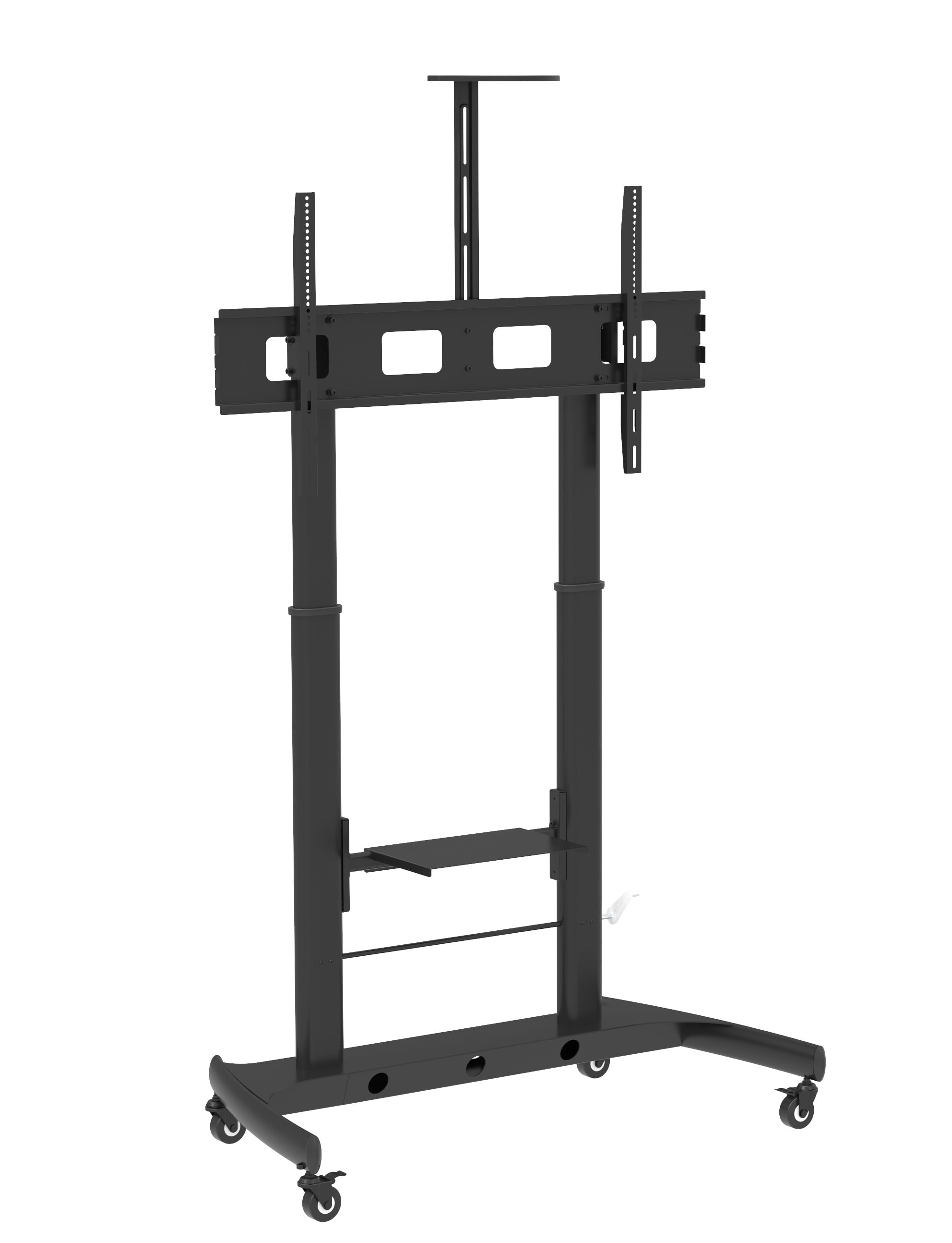 Supporto da Pavimento TV LCD/LED 52-110'' Altezza Regolabile 2 Mensole - Immagine 1