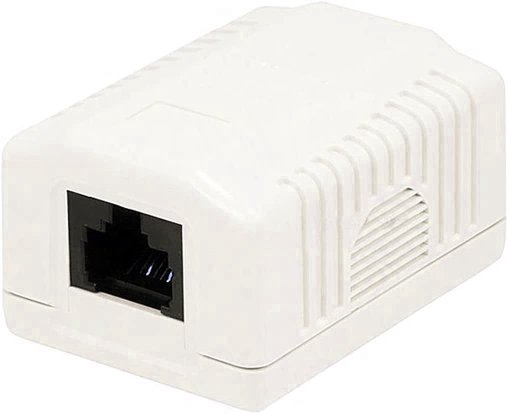 Presa a Muro con 1 Frutto RJ45 Cat.6 UTP Beige - Immagine 1