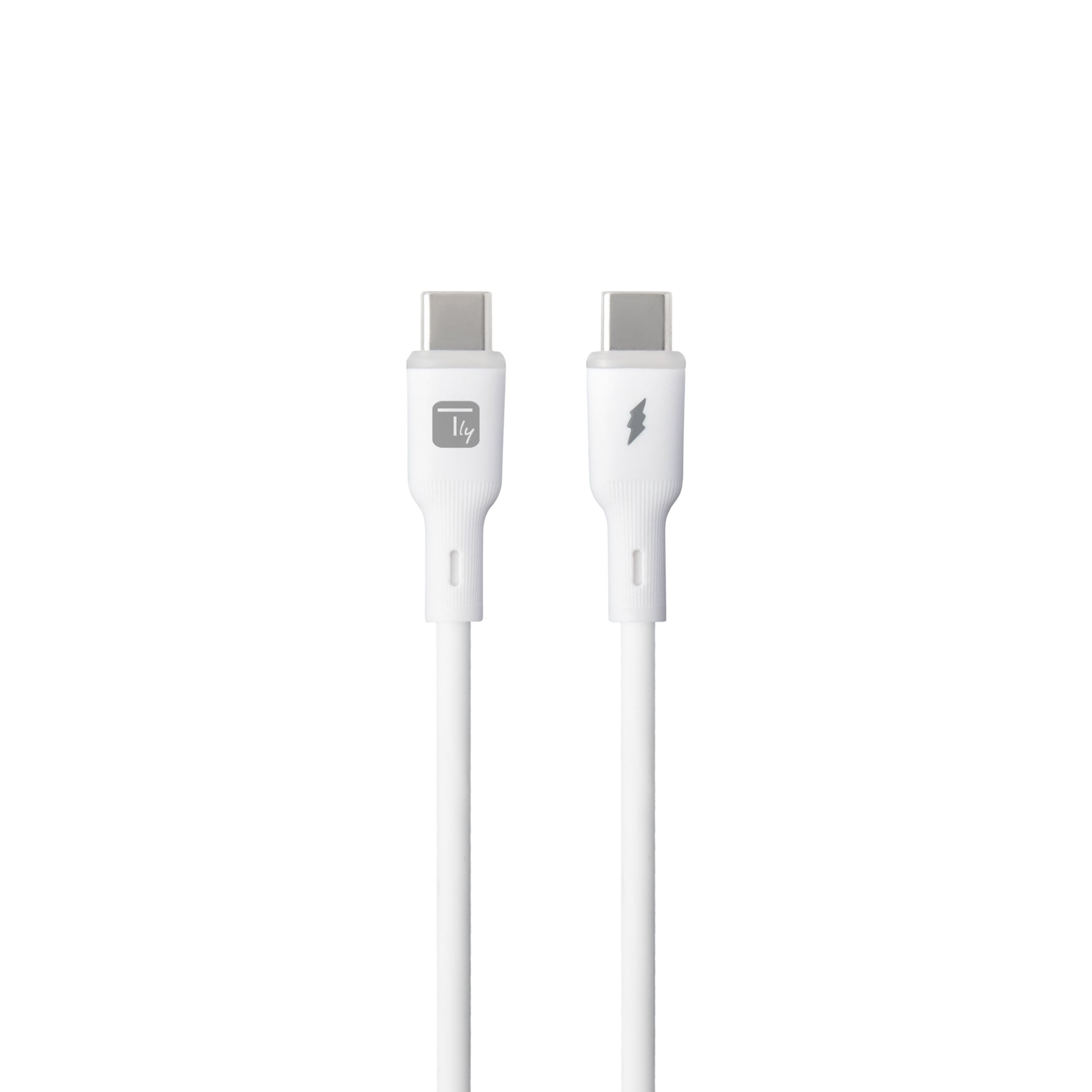 Cavo USB-C™ Maschio / USB-C™ Maschio 2.0 PD 60W 1,5 m Silicone con Led, Bianco - Immagine 1