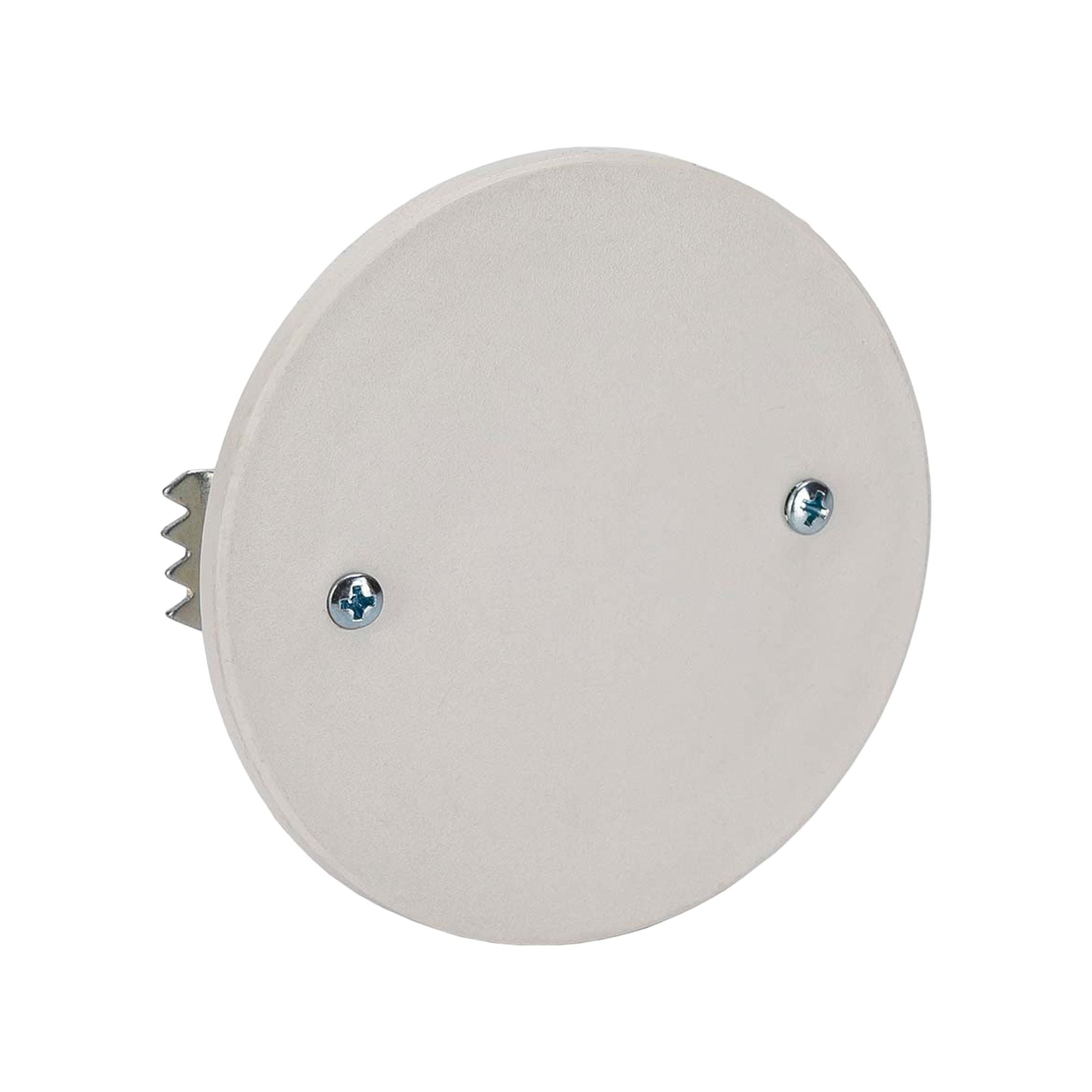 Coperchio con Graffe per Scatola da Incasso ø85mm Bianco - Immagine 1