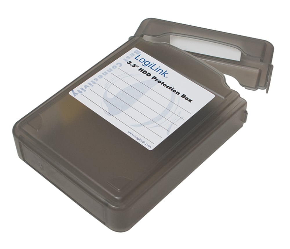 Scatola di Protezione per 1 HDD 3,5'' Nero Trasparente - Immagine 1