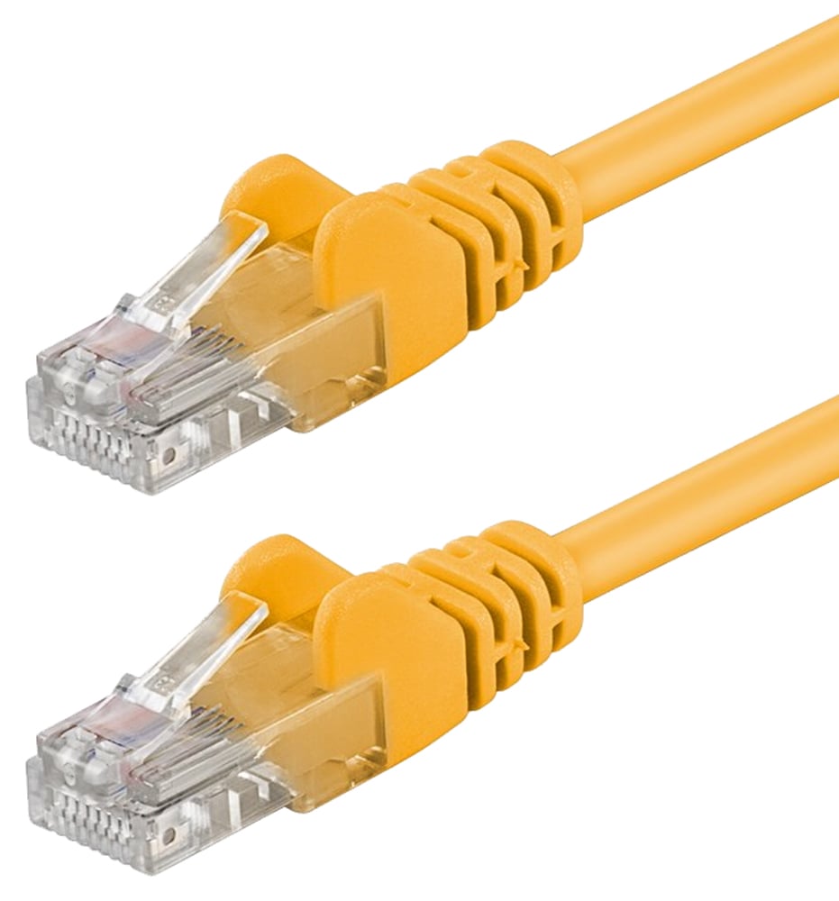 Cavo di rete Patch CCA Cat. 6 Giallo UTP 3 m - Immagine 1