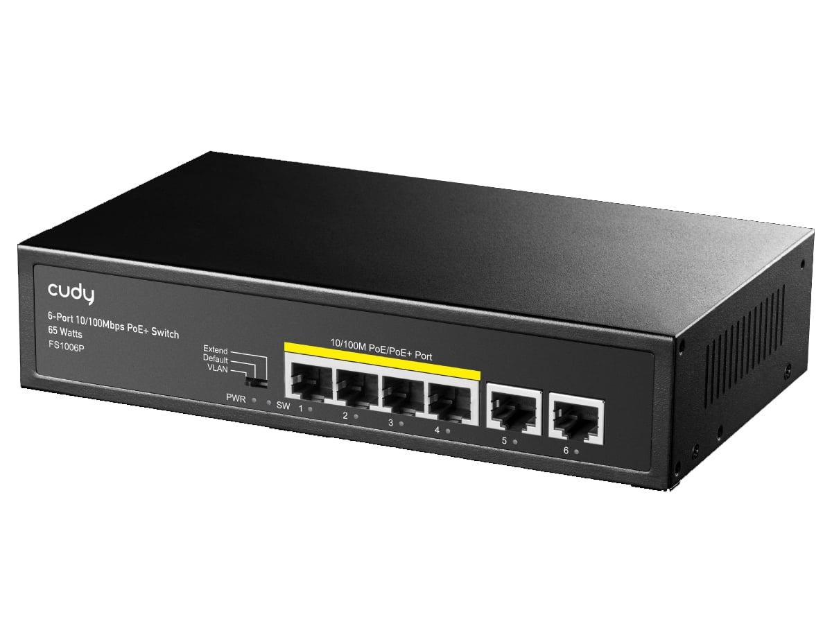 Switch PoE+ 6 Porte 10/100M 60W, FS1006P - Immagine 1