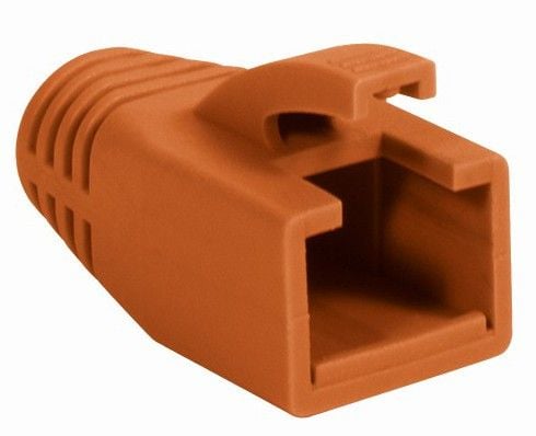 Copriconnettore per Plug RJ45 Cat.6 8mm Arancione - Immagine 1