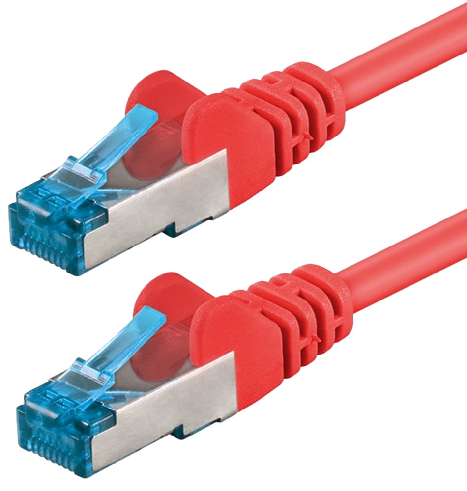 Cavo di Rete Patch in Rame Cat. 6A S/FTP LSZH 2 m Rosso - Immagine 1