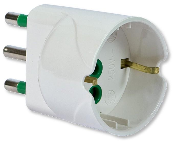 Adattatore Schuko Spina 2P+T 16A-Presa Schuko 2P+T - Immagine 1