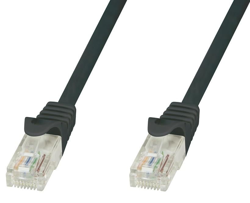 Cavo di rete Patch in CCA Cat.6 Nero UTP 0,5m