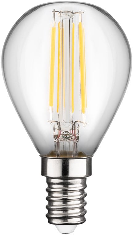 Lampadina Mini Globo E14 a Filamento Bianco Caldo 4W, Classe E - Immagine 1