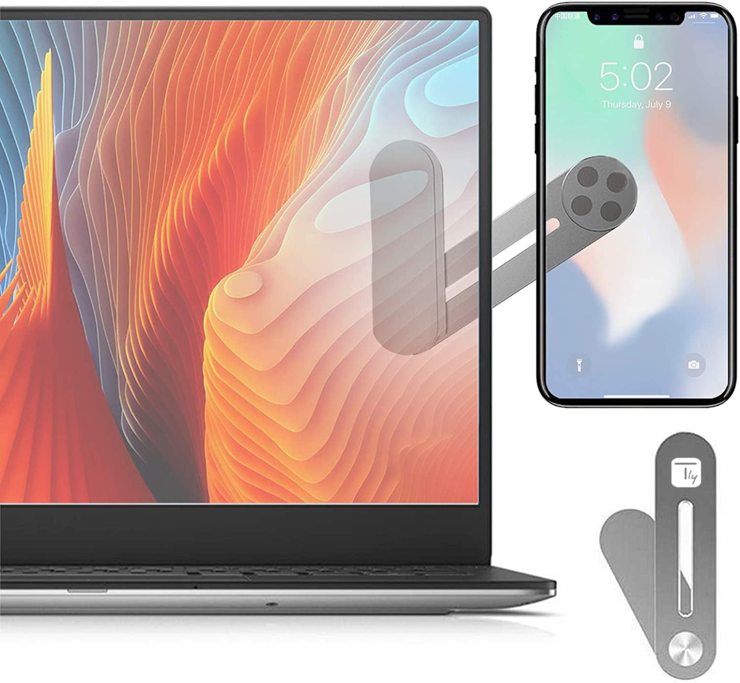 Supporto per Smartphone a Clip Magnetica Laterale per Notebook Laptop - Immagine 1