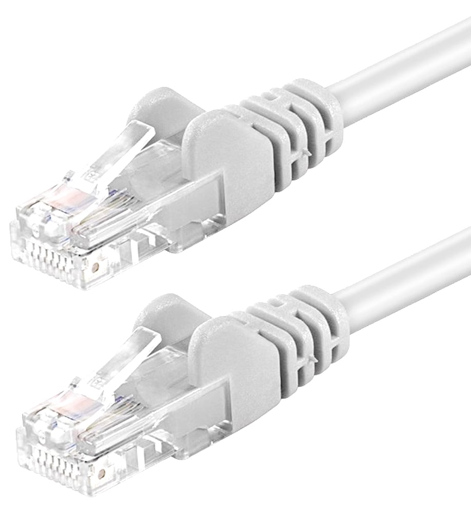 Cavo di rete Patch in Rame Cat. 6A Bianco UTP 10m - Immagine 1