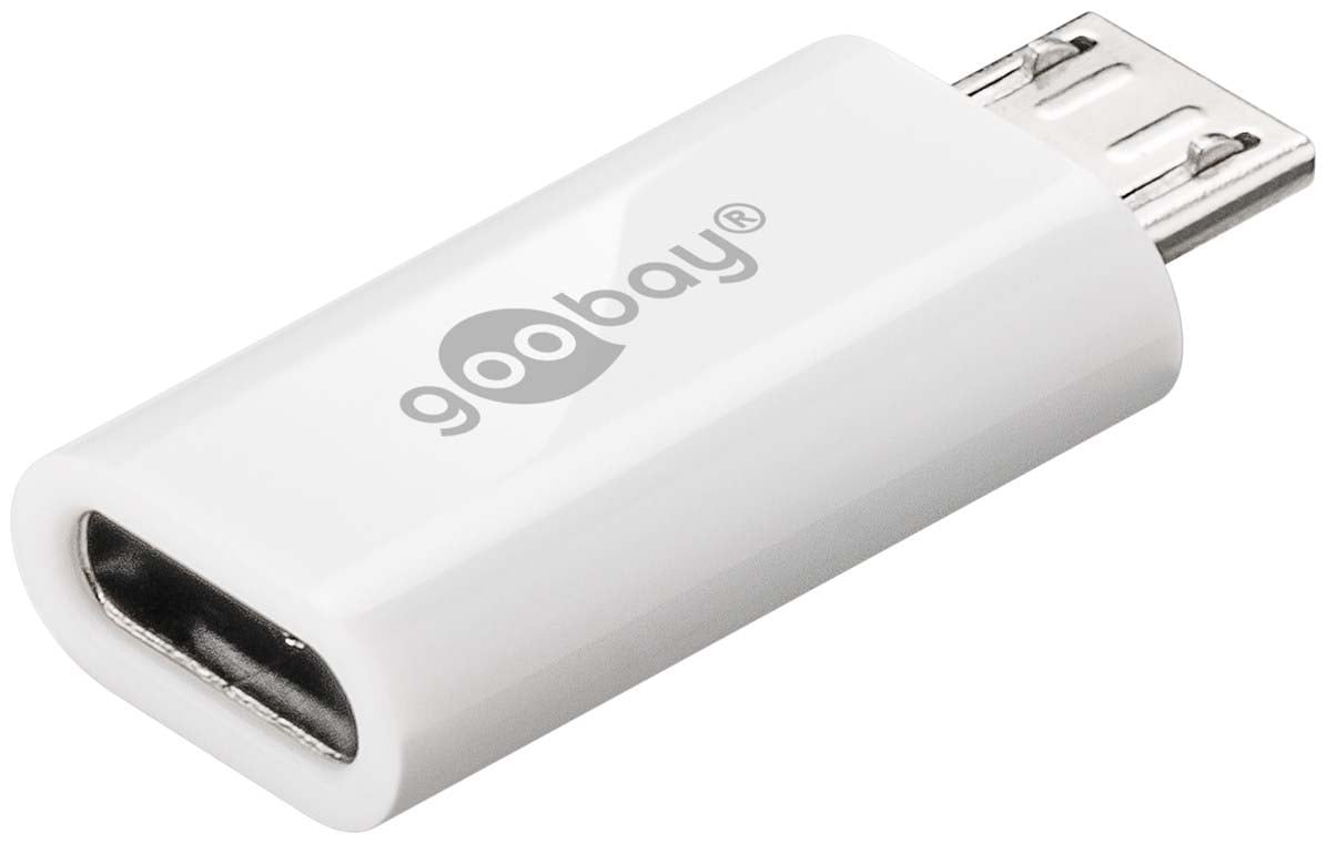 Adattatore Micro USB Maschio a USB-C™ Femmina Bianco - Immagine 1