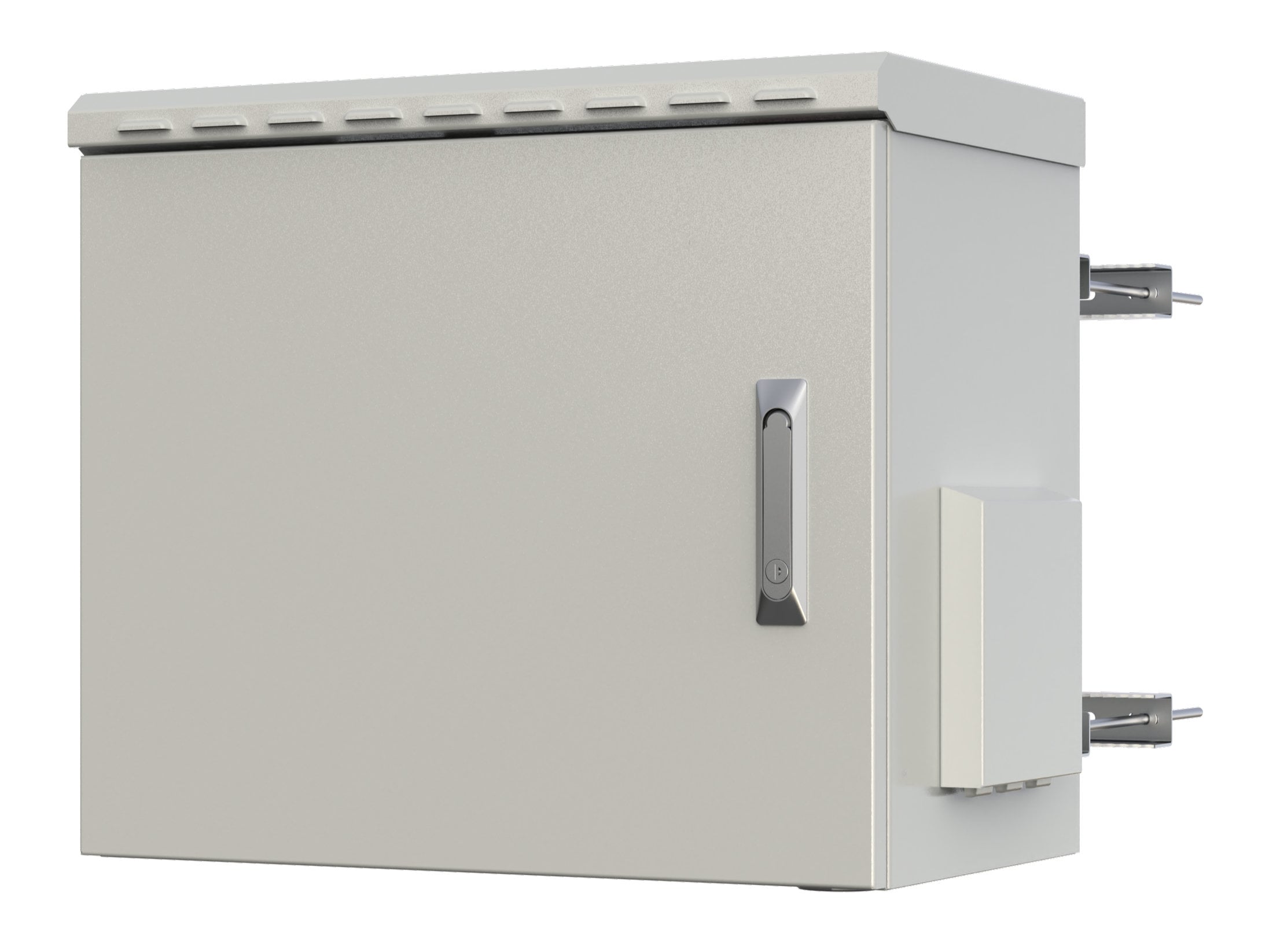 Armadio Rack 19'' Fissaggio a Palo 12U IP66 Porta Cieca Prof. 400 mm Grigio - Immagine 1
