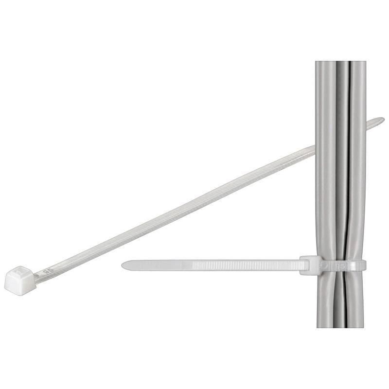 Fascette Fermacavi Autobloccanti 140x3,6mm in Nylon 100pz Bianco - Immagine 1
