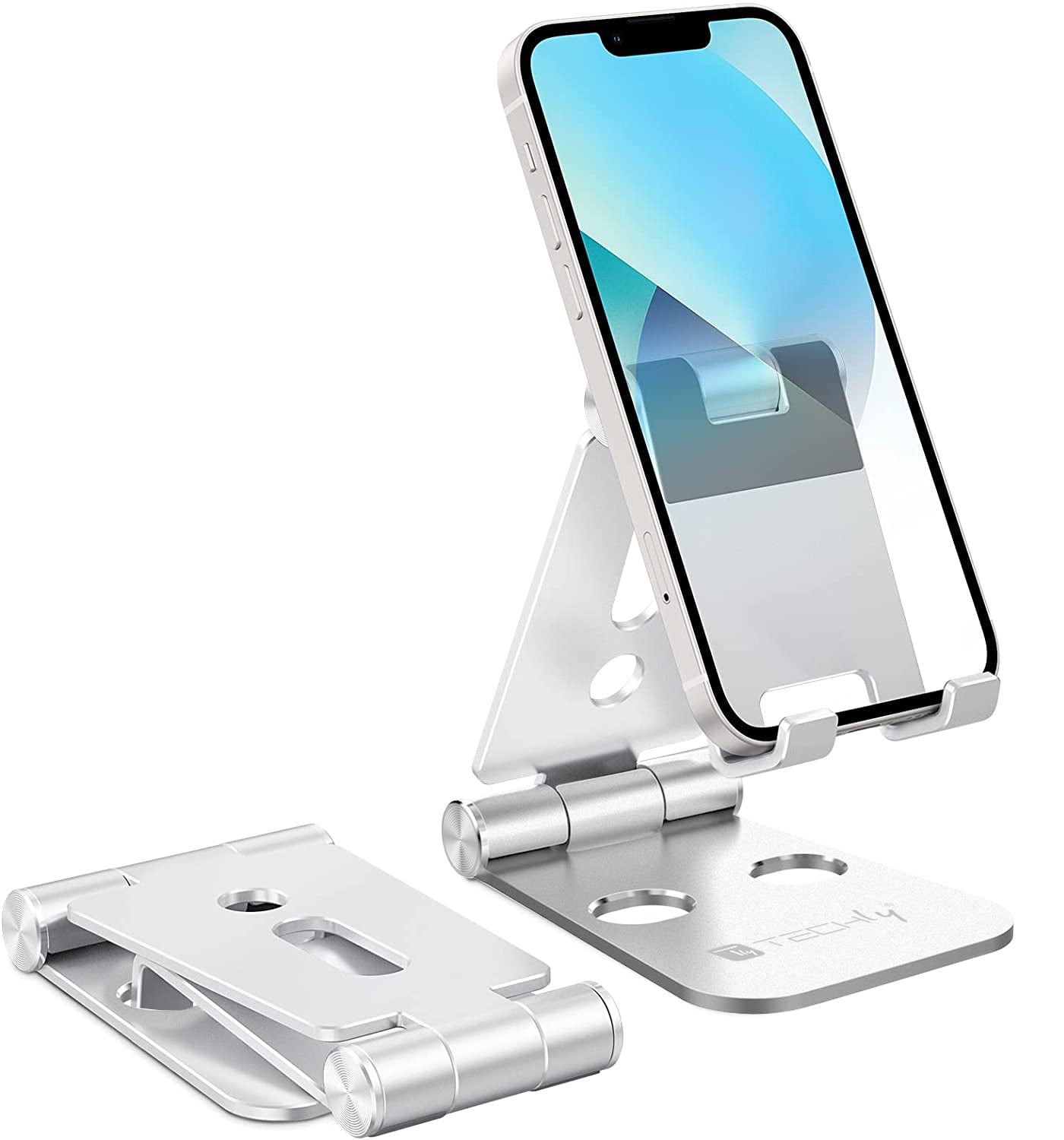 Supporto Regolabile e Pieghevole Porta Smartphone Tablet da Scrivania - Immagine 1