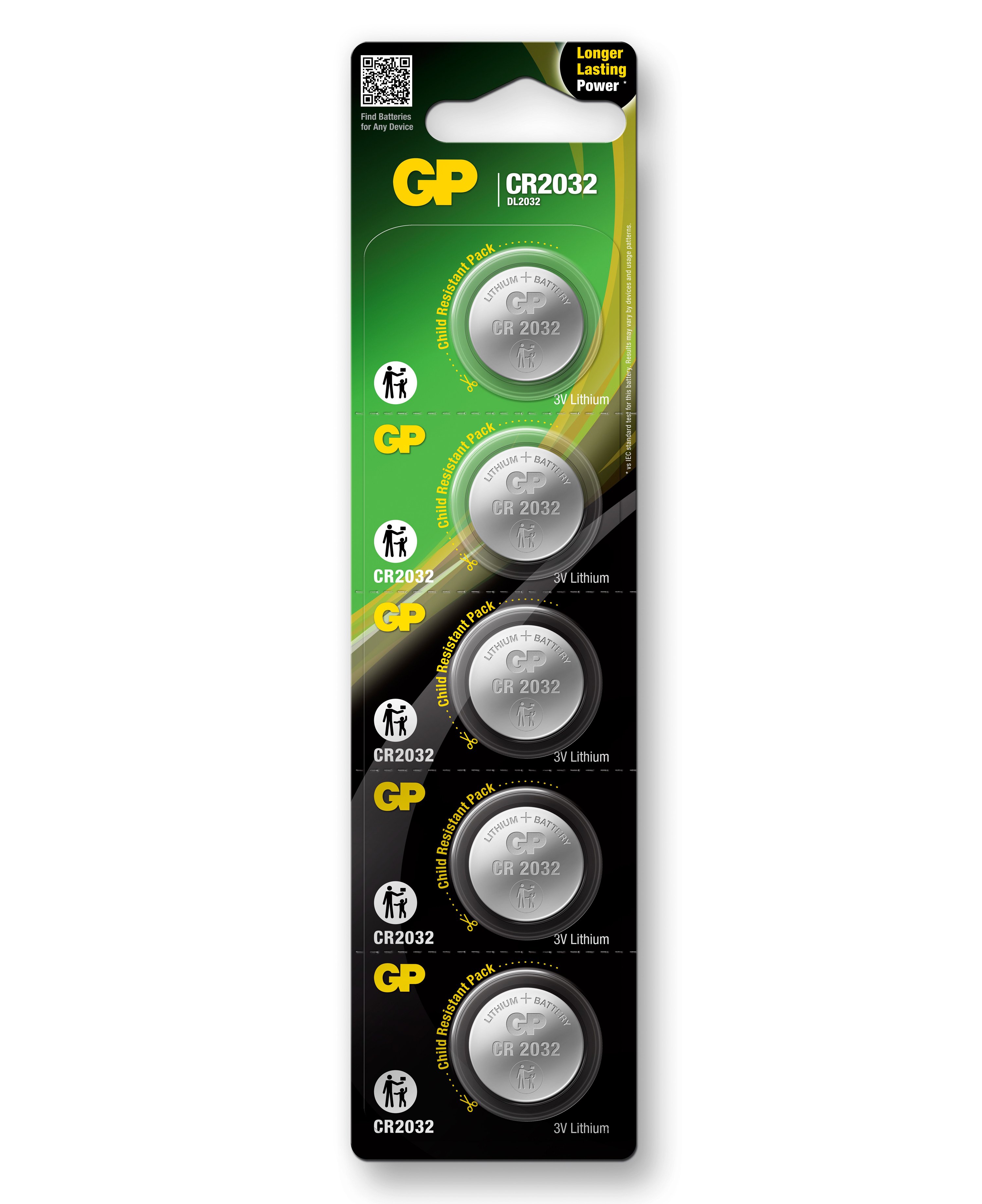 Blister 5 Batterie Litio a Bottone CR2032 - Immagine 1
