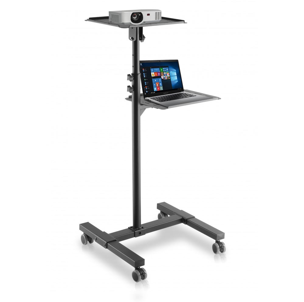 Carrello per Proiettore Notebook Regolabile con Mensola - Immagine 1