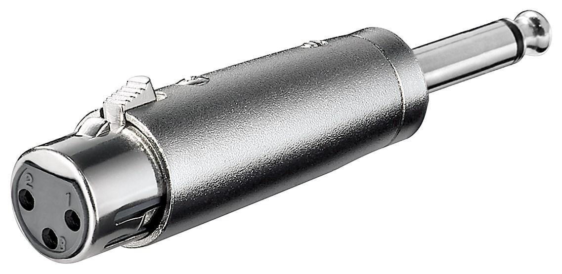 Adattatore XLR Cannon Femmina ad Audio 6,35mm Maschio Mono