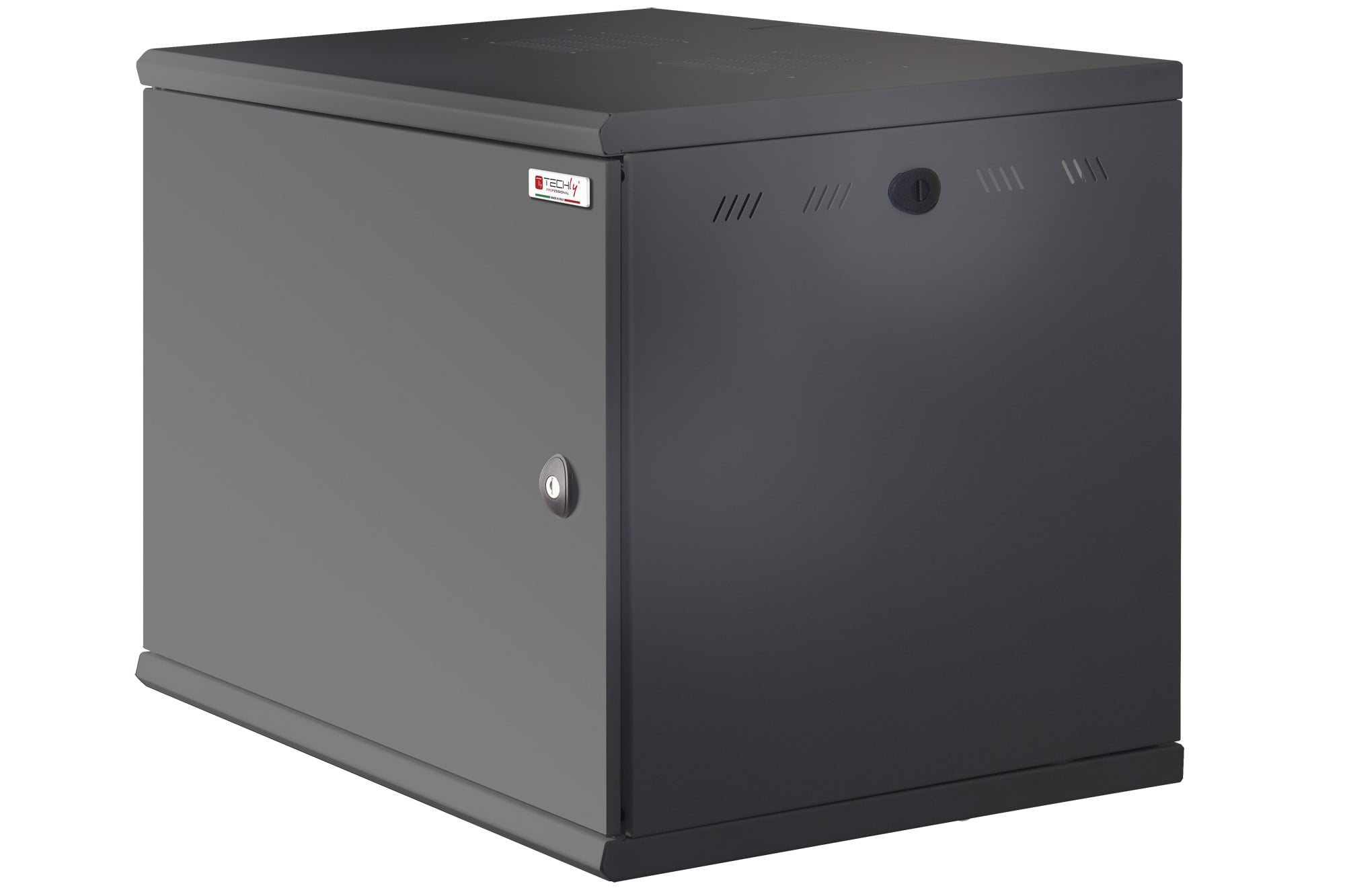 Armadio Rack 19'' a muro 6U sezione unica P 500mm Porta Cieca Nero - Immagine 1