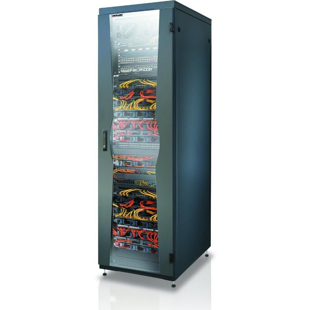 Armadio NetRack 19'' 600x800 42 Unità Nero da Assemblare - Immagine 1