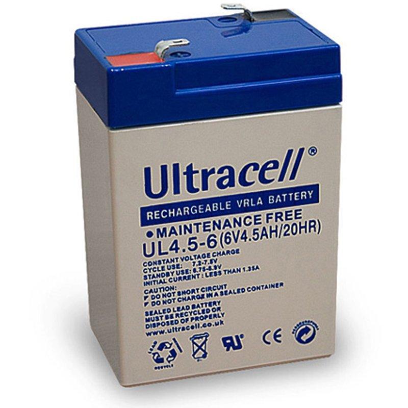 Batteria al Piombo 6V 4,5Ah, UL 4.5-6 (Faston 187 - 4,8mm) - Immagine 1