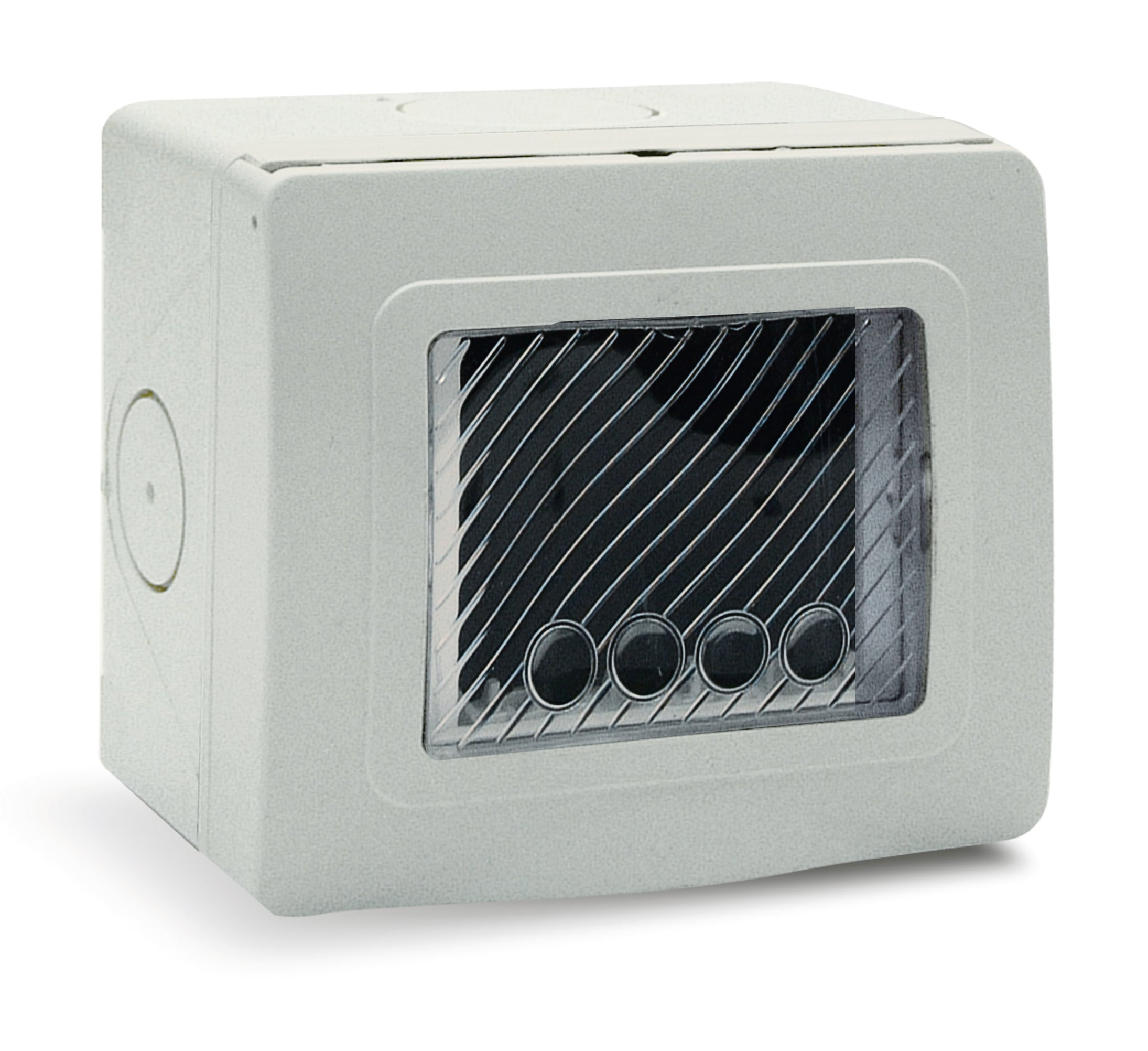 Contenitore Autoportante Stagno IP55 per Tubo Sportello con Membrana Cedibile 3 Moduli Bianco - Immagine 1