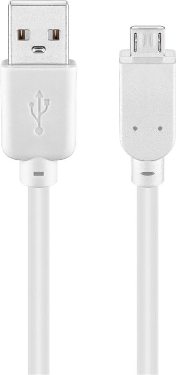Cavo USB 2.0 A maschio/Micro B maschio 0,15m Bianco - Immagine 1