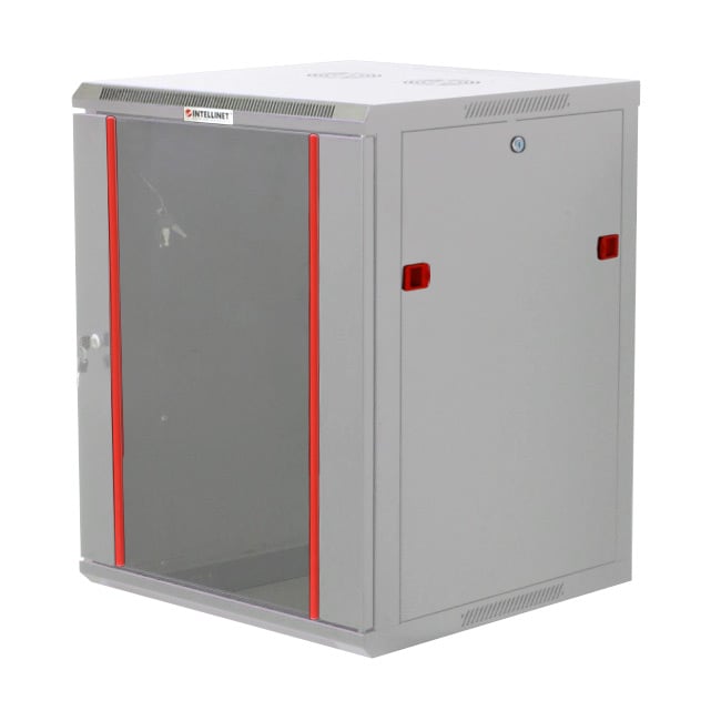Armadio Rack 19'' a muro 15 unità sezione unica prof. 450mm Grigio - Immagine 1
