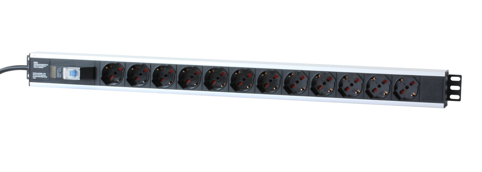 Multipresa Verticale 12 Posti da Rack 19'' con Magnetotermico Spina Italiana - Immagine 1