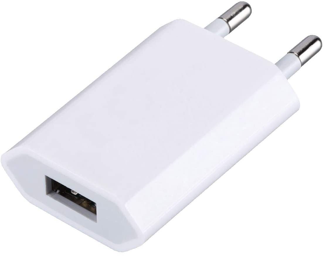 Caricatore USB 1A Compatto Spina Europea Bianco - Immagine 1