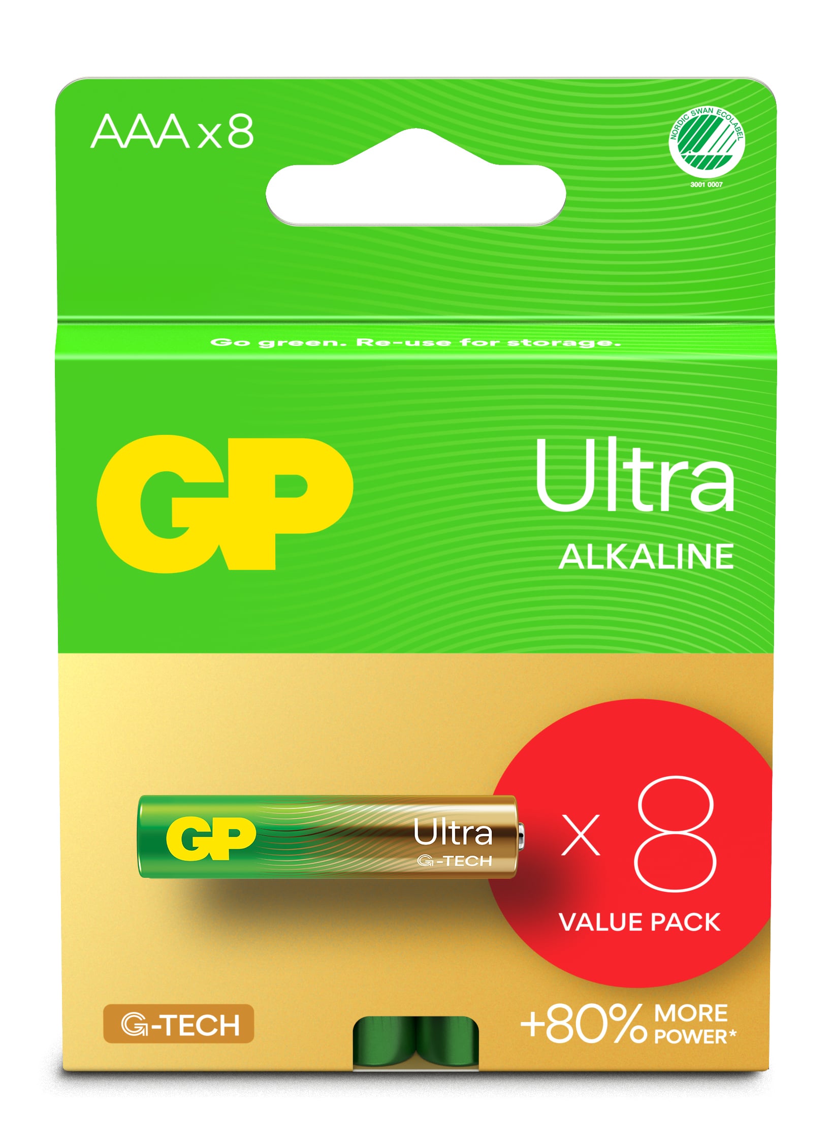 Confezione 8 Batterie GP Ultra Alcaline MiniStilo AAA 24AU/LR03 - Immagine 1