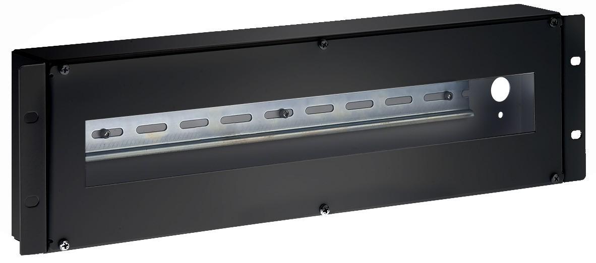 Contenitore Guida DIN 3U per Armadi 19'' Nero - Immagine 1