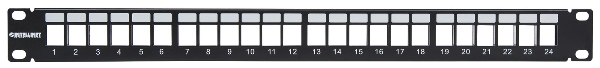 Pannello Patch Modulare Senza Frutti 24 Posti Nero - Immagine 1