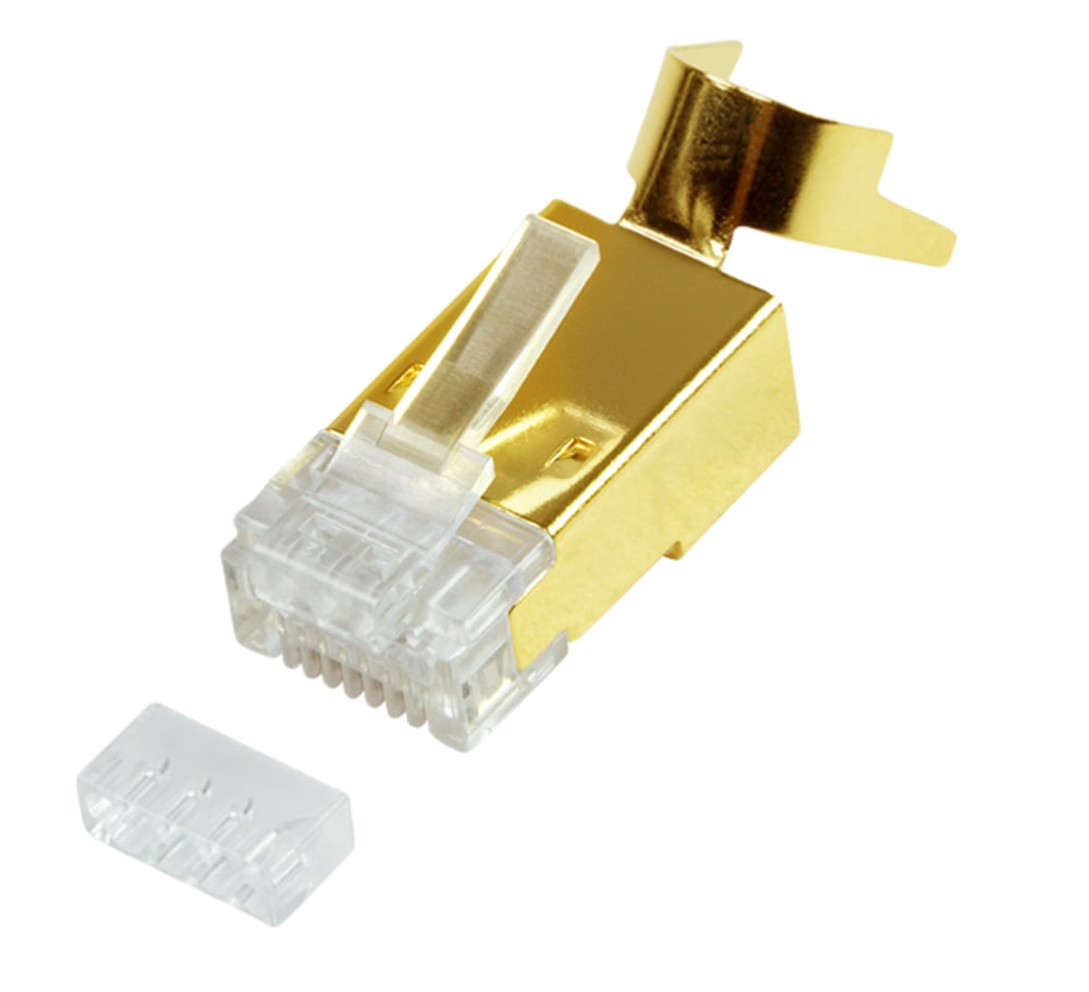 Plug Modulare Dorato RJ45 CAT.8.1/CAT.6A 10pz - Immagine 1