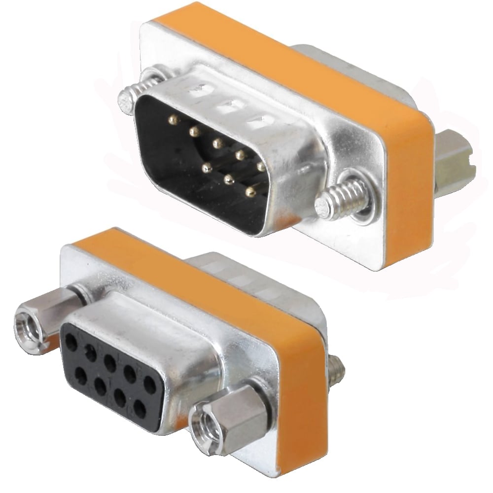 Gender Changer D-SUB 9 pin M/F Null Modem - Immagine 1