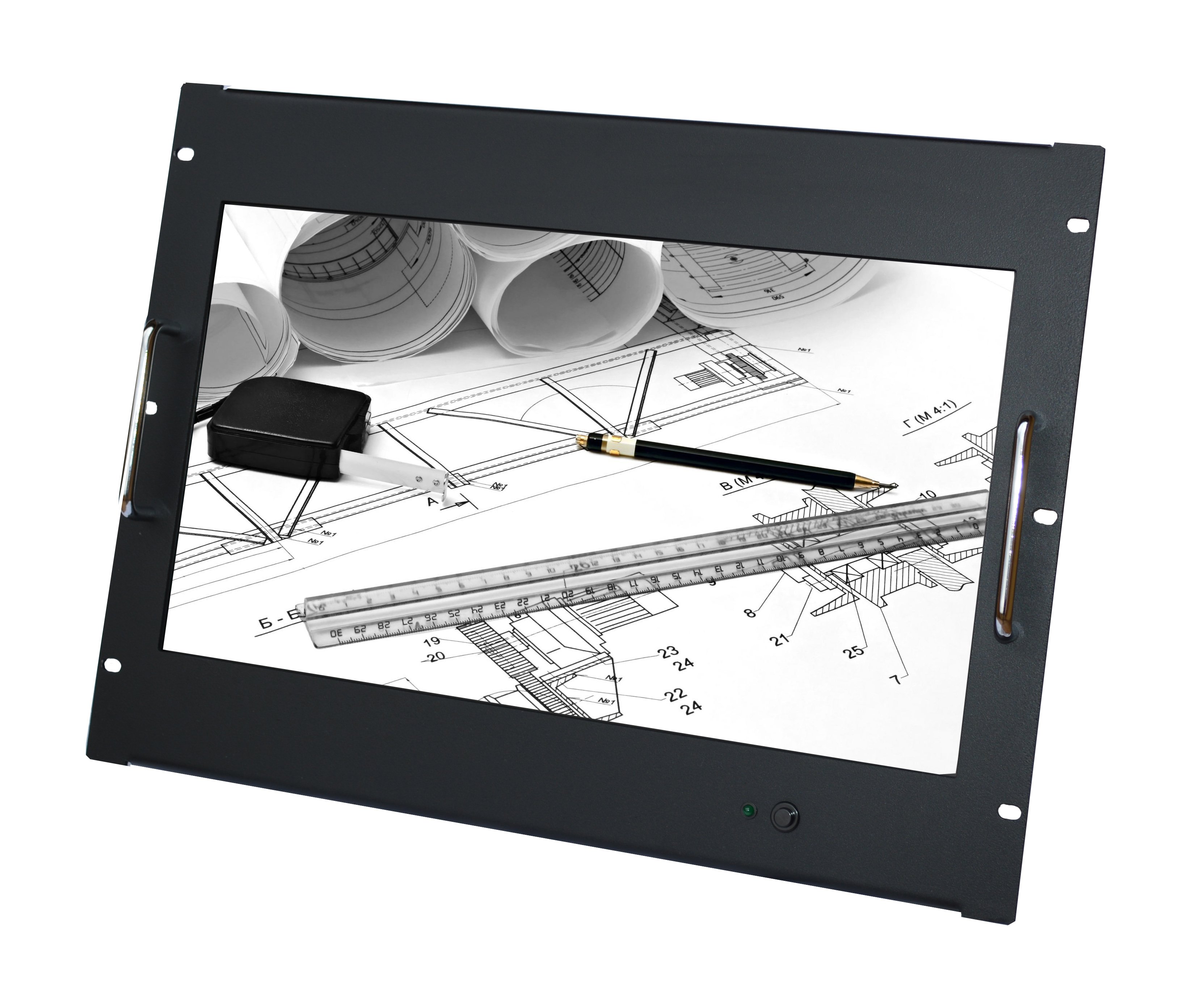 Monitor 8U per Armadio Rack 18,5'' Full HD Nero - Immagine 1