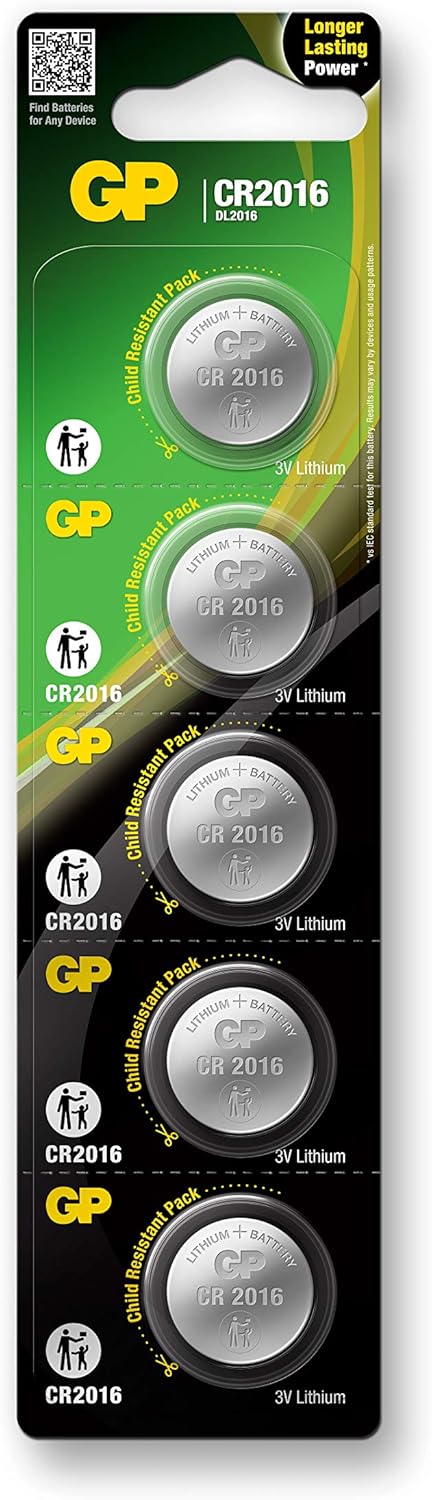 Blister 5 Batterie Litio a Bottone CR2016