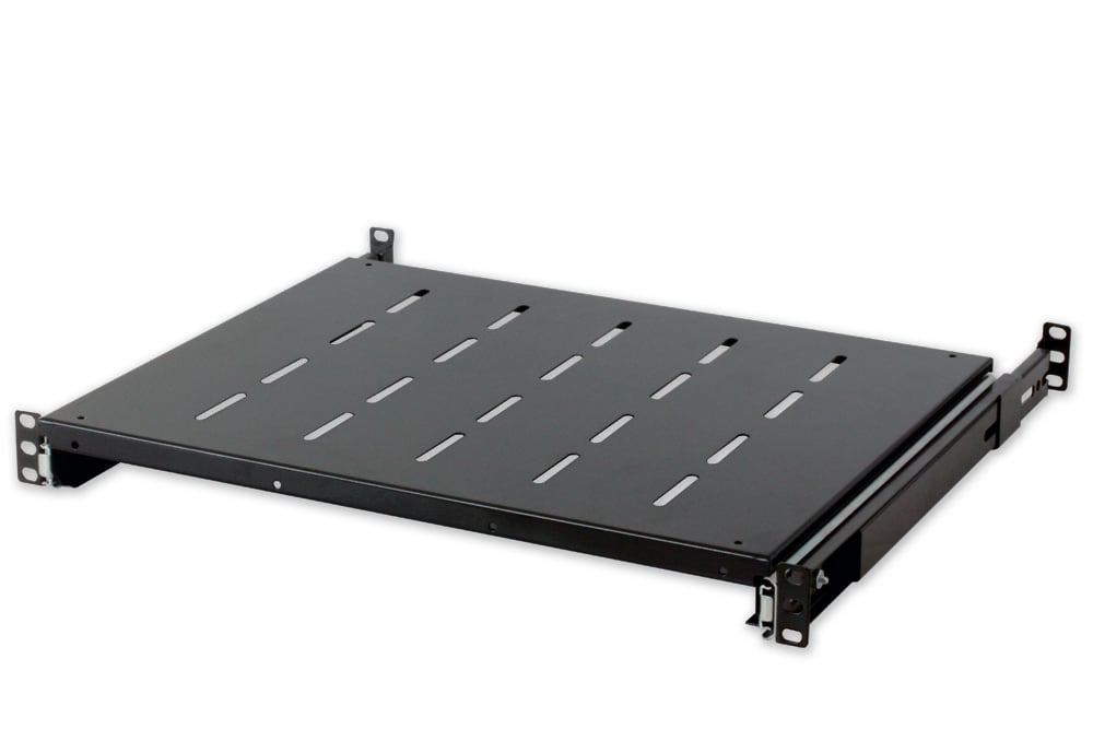 Mensola per Rack 19'' Estraibile 550mm Nera - Immagine 1