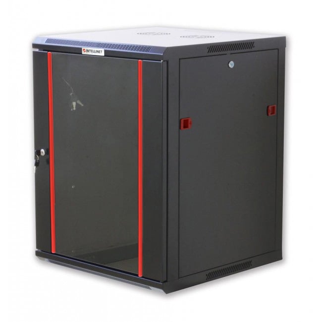 Armadio Rack 19'' a muro 15 unità sezione unica prof. 450mm Nero - Immagine 1